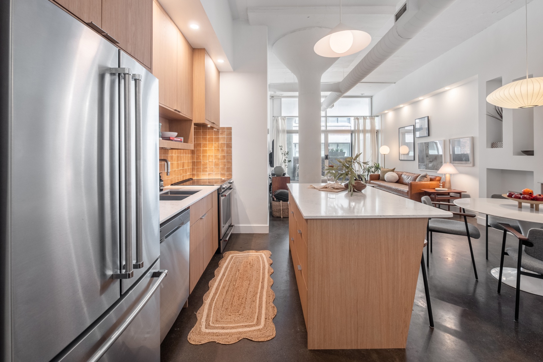 Kitchen with stainless appliances