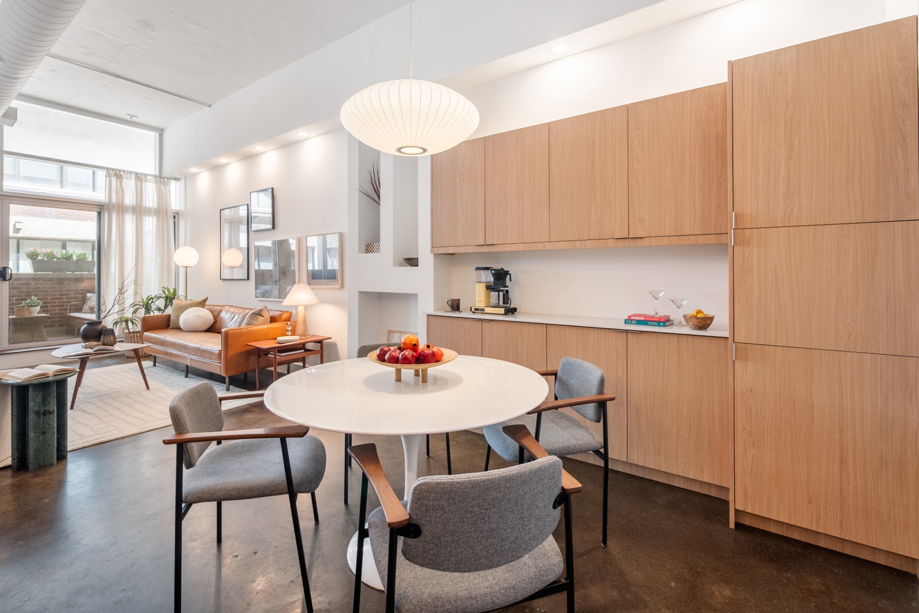 Dining and living area