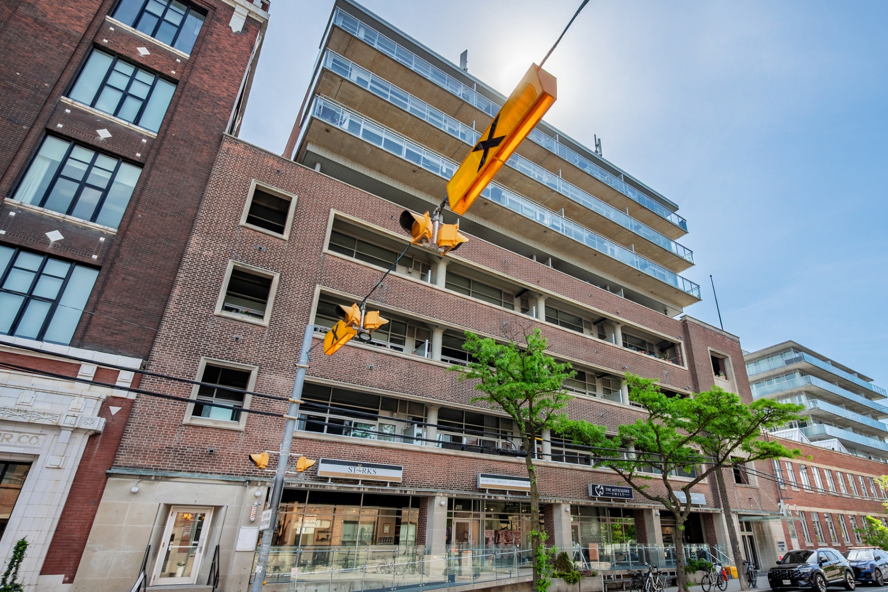 Street view of the Garment Factory loft building